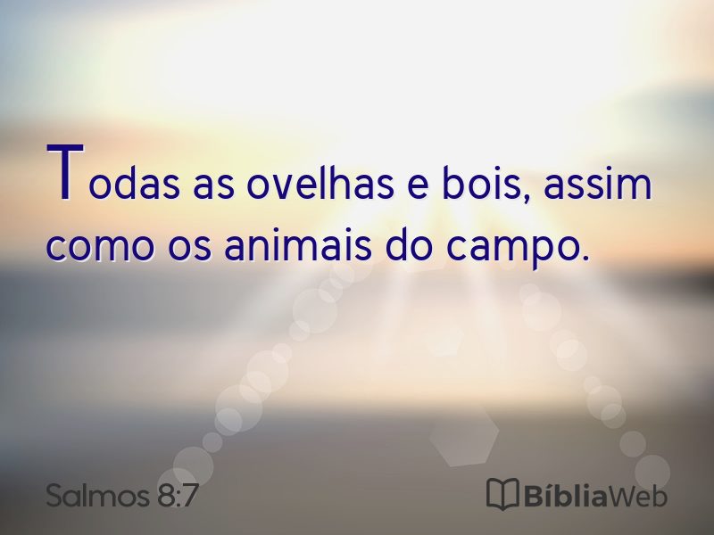 Salmos 8:7 em imagem para compartilhar