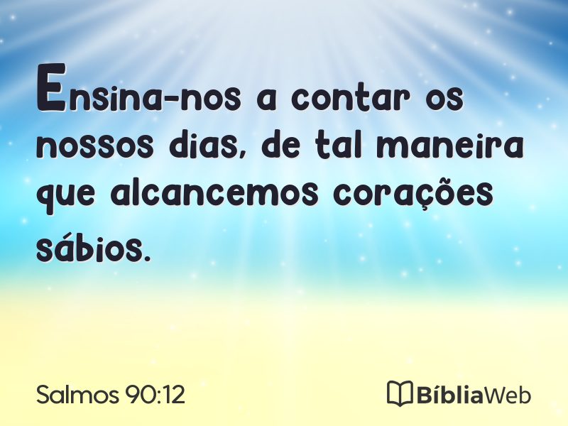 Salmos 90:12 em imagem para compartilhar