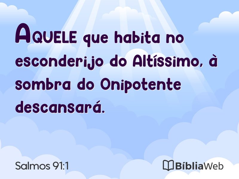 Salmos 91:1 em imagem para compartilhar