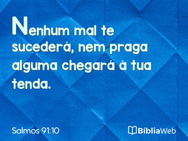 Salmos 91:10 em imagem para compartilhar