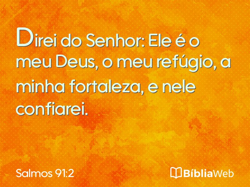 Salmos 91:2 em imagem para compartilhar
