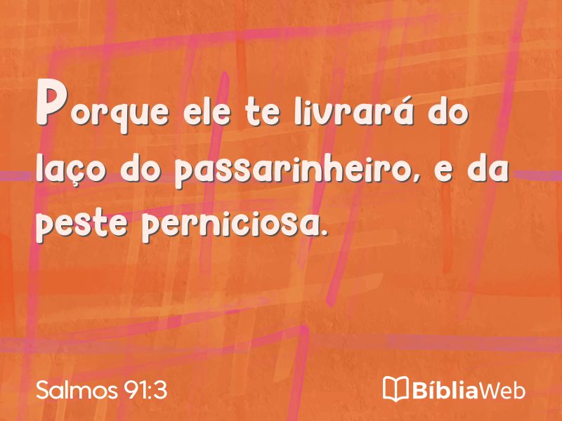Salmos 91:3 em imagem para compartilhar
