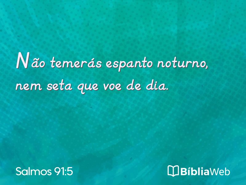 Salmos 91:5 em imagem para compartilhar