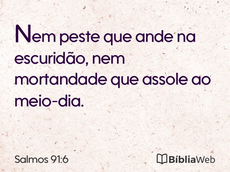 Salmos 91:6 em imagem para compartilhar