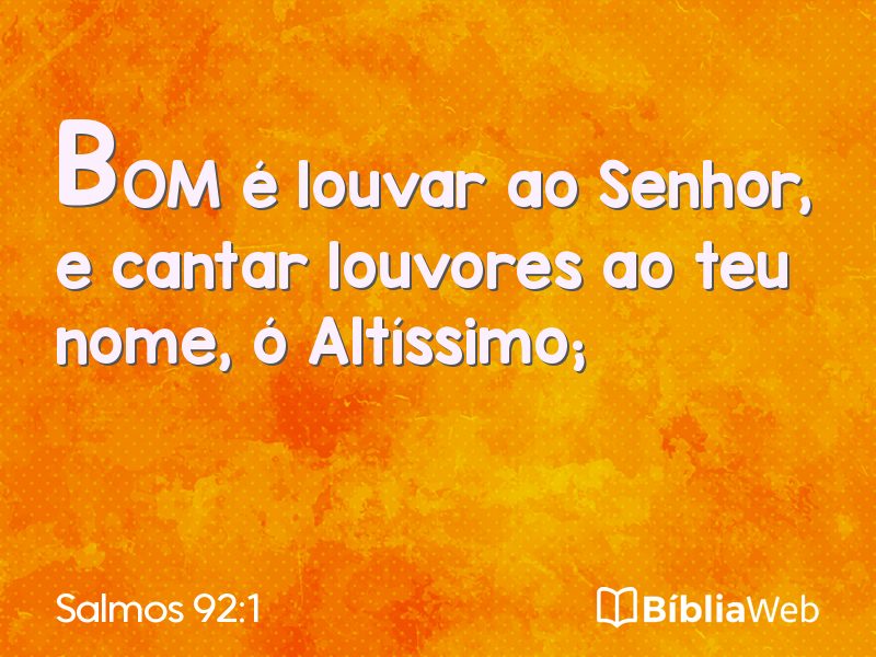 Salmos 92:1 em imagem para compartilhar