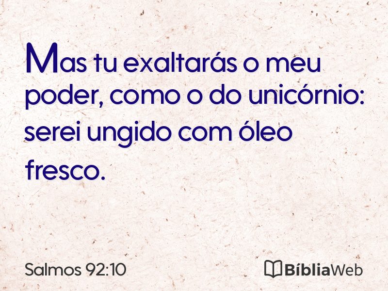 Salmos 92:10 em imagem para compartilhar