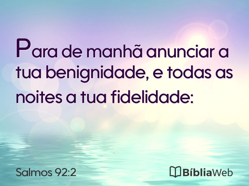 Salmos 92:2 em imagem para compartilhar