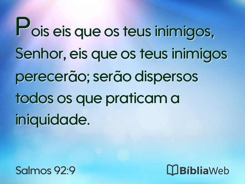Salmos 92:9 em imagem para compartilhar