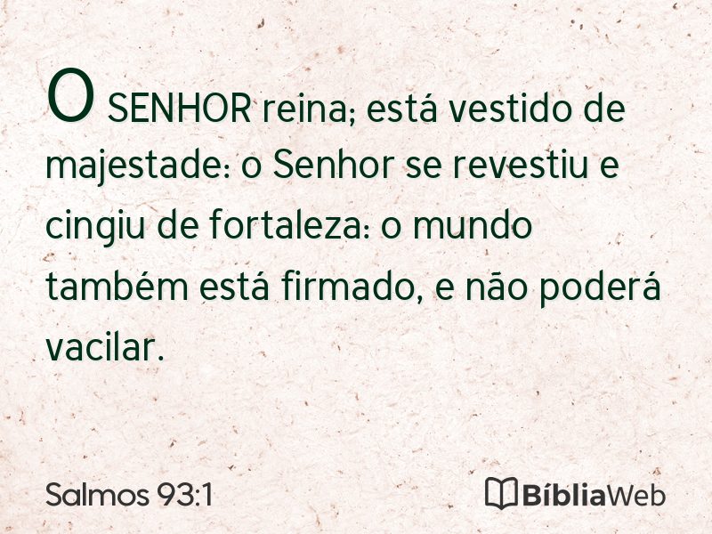 Salmos 93:1 em imagem para compartilhar