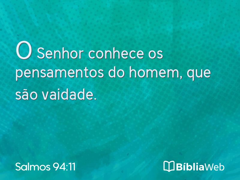 Salmos 94:11 em imagem para compartilhar