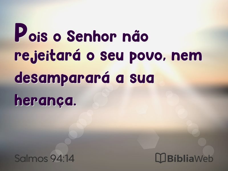 Salmos 94:14 em imagem para compartilhar