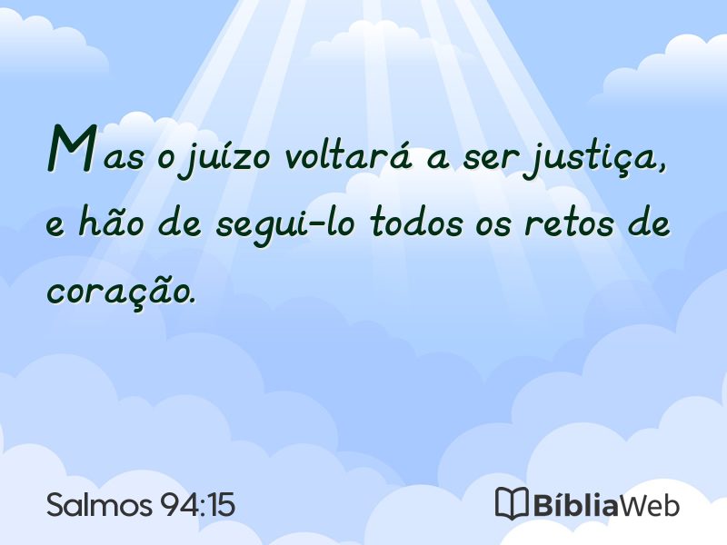 Salmos 94:15 em imagem para compartilhar