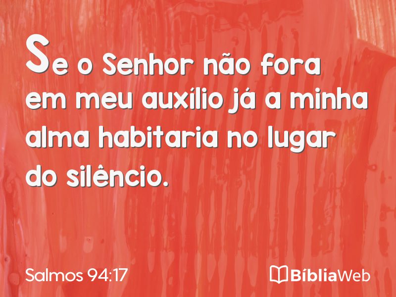 Salmos 94:17 em imagem para compartilhar