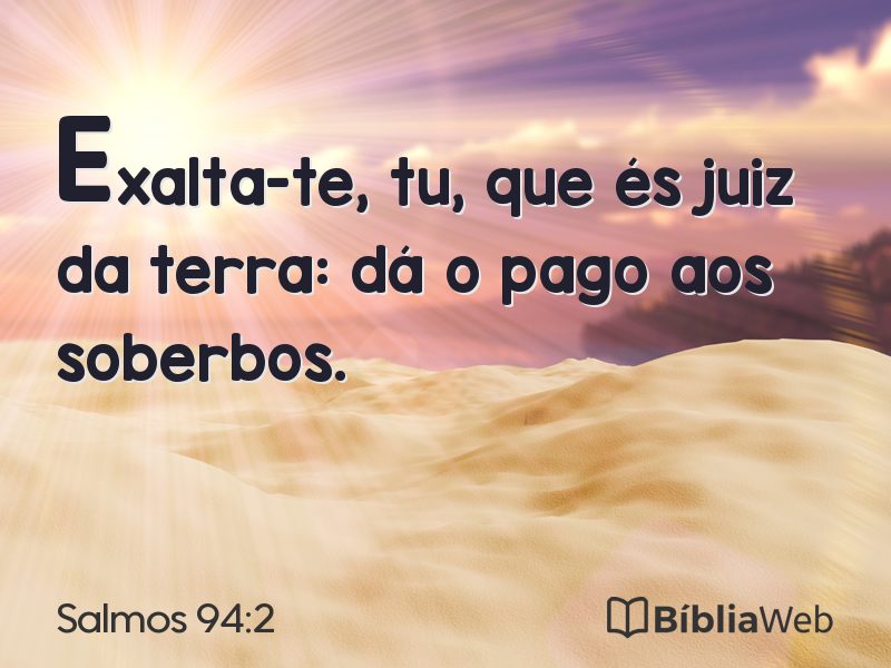 Salmos 94:2 em imagem para compartilhar