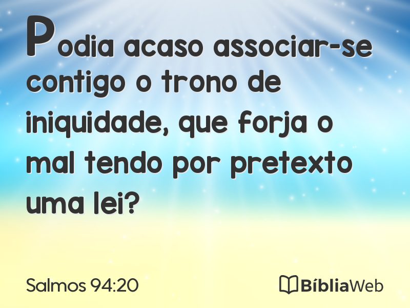 Salmos 94:20 em imagem para compartilhar