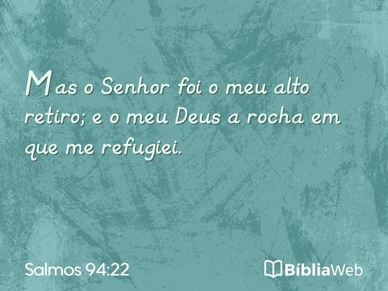 Salmos 94:22 em imagem para compartilhar