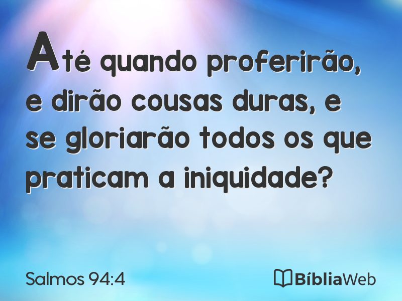 Salmos 94:4 em imagem para compartilhar