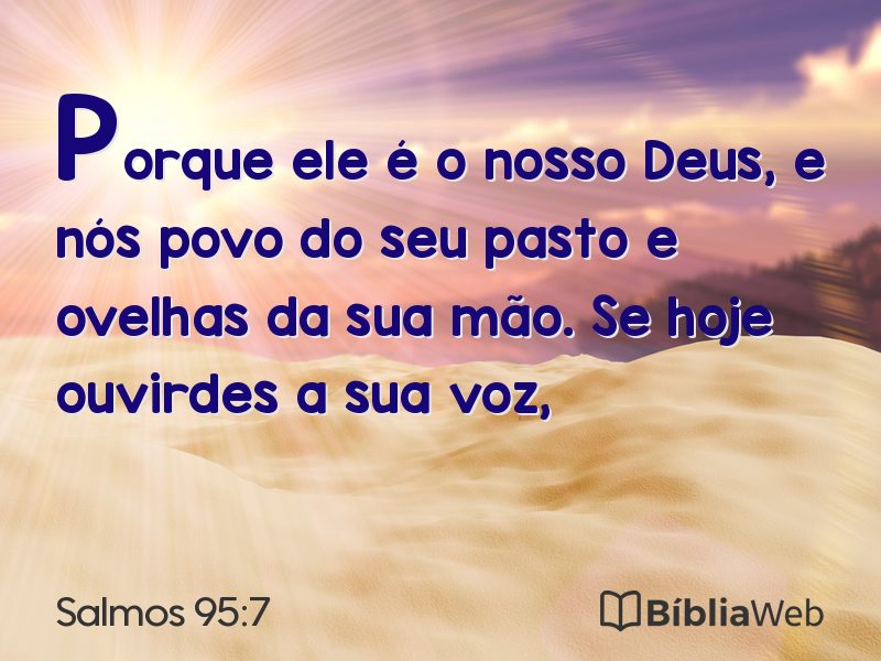 Salmos 95:7 em imagem para compartilhar