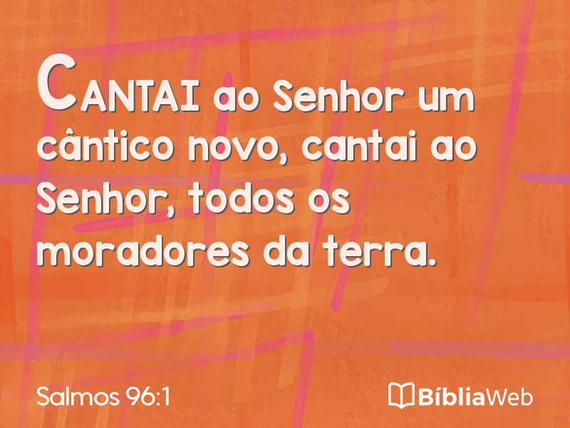 Salmos 96:1 em imagem para compartilhar