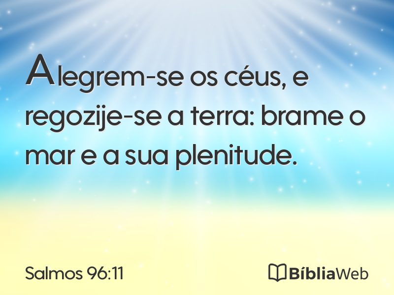 Salmos 96:11 em imagem para compartilhar