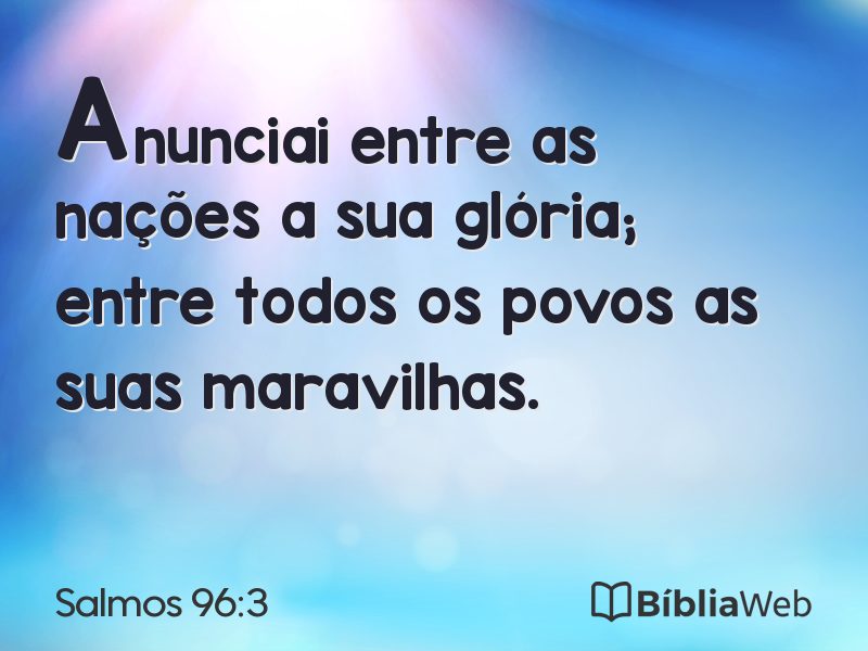 Salmos 96:3 em imagem para compartilhar