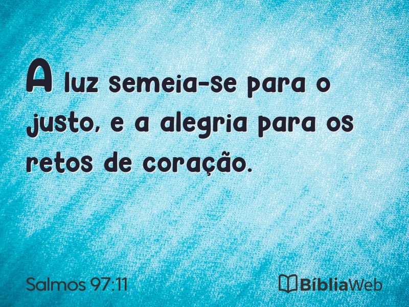 Salmos 97:11 em imagem para compartilhar