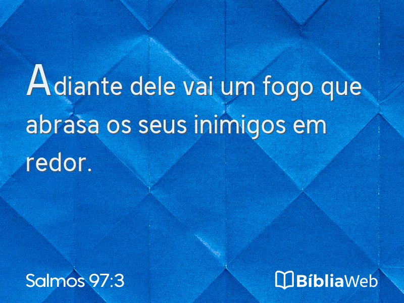 Salmos 97:3 em imagem para compartilhar