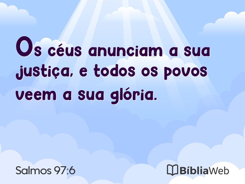 Salmos 97:6 em imagem para compartilhar