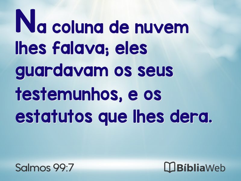 Salmos 99:7 em imagem para compartilhar