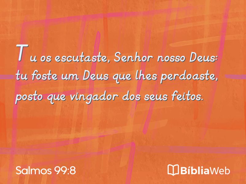 Salmos 99:8 em imagem para compartilhar