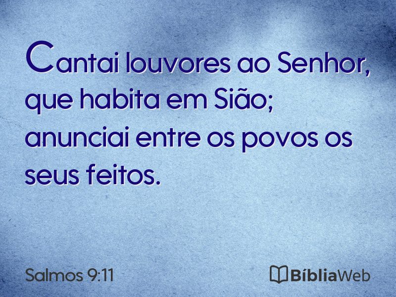 Salmos 9:11 em imagem para compartilhar