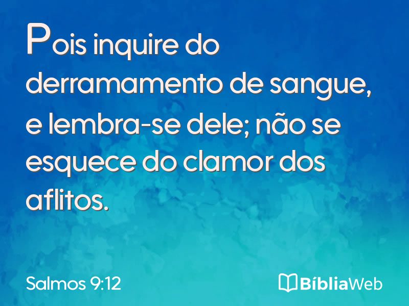 Salmos 9:12 em imagem para compartilhar
