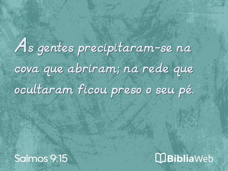 Salmos 9:15 em imagem para compartilhar