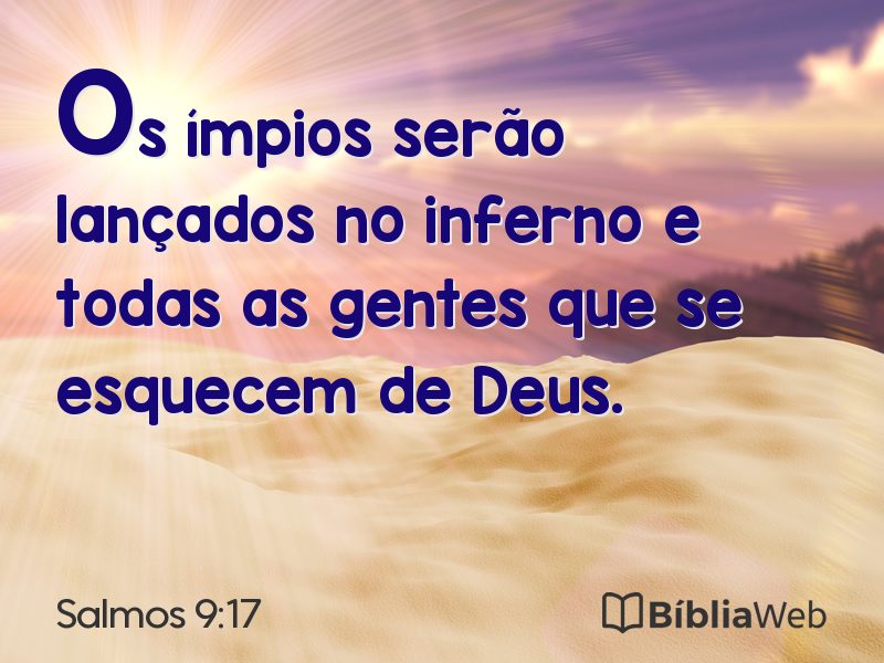 Salmos 9:17 em imagem para compartilhar
