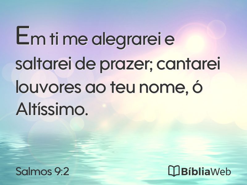 Salmos 9:2 em imagem para compartilhar