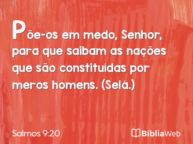 Salmos 9:20 em imagem para compartilhar