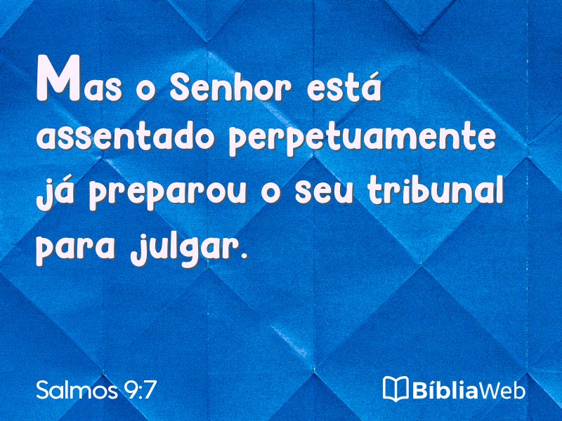 Salmos 9:7 em imagem para compartilhar