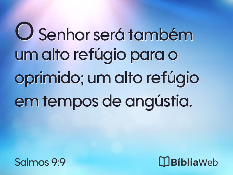 Salmos 9:9 em imagem para compartilhar