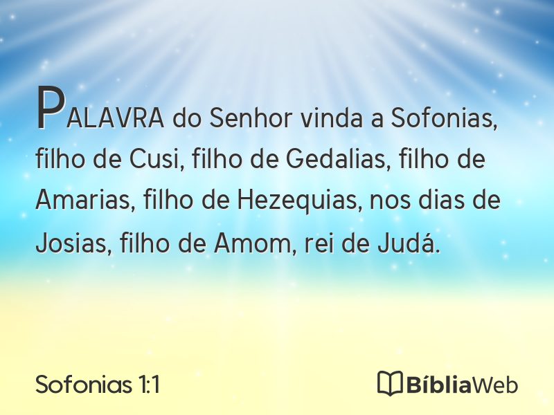 Sofonias 1:1 em imagem para compartilhar