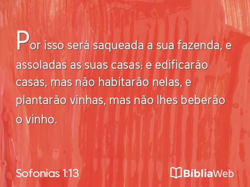 Sofonias 1:13 em imagem para compartilhar