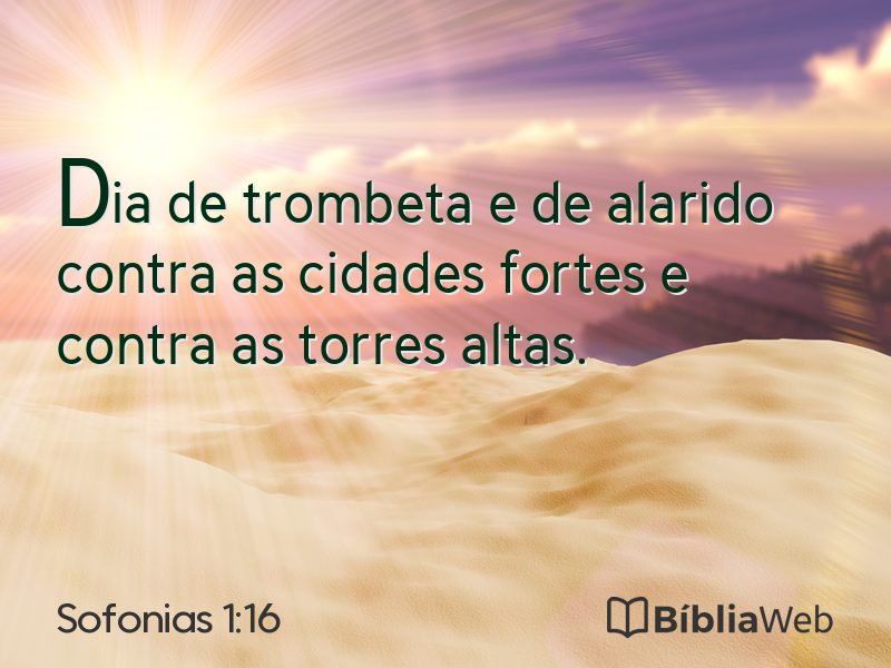 Sofonias 1:16 em imagem para compartilhar