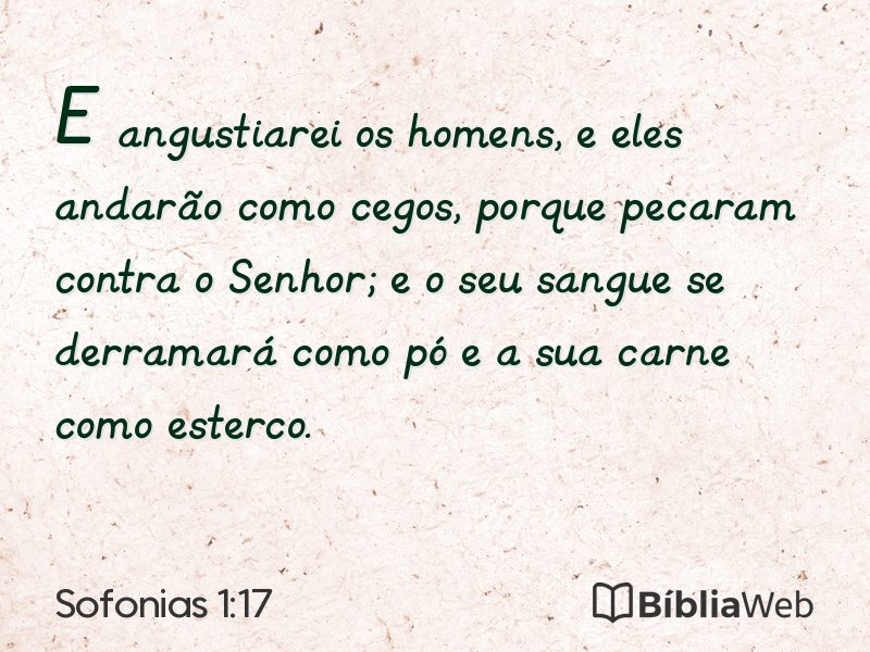 Sofonias 1:17 em imagem para compartilhar
