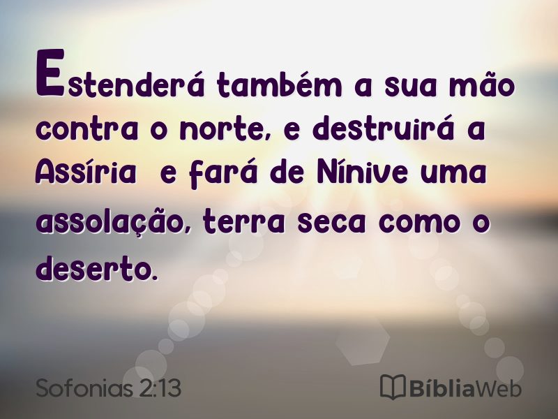 Sofonias 2:13 em imagem para compartilhar