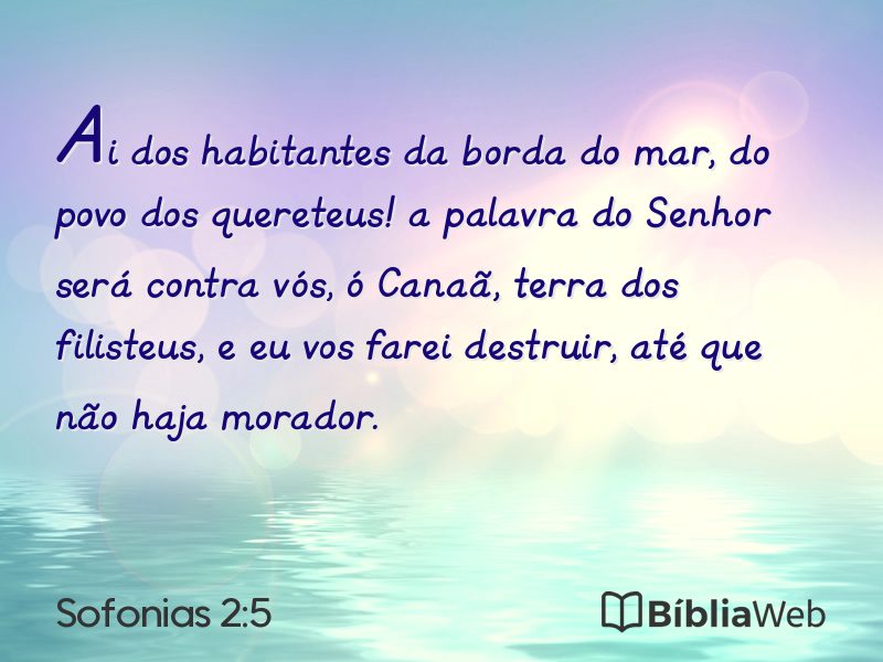 Sofonias 2:5 em imagem para compartilhar