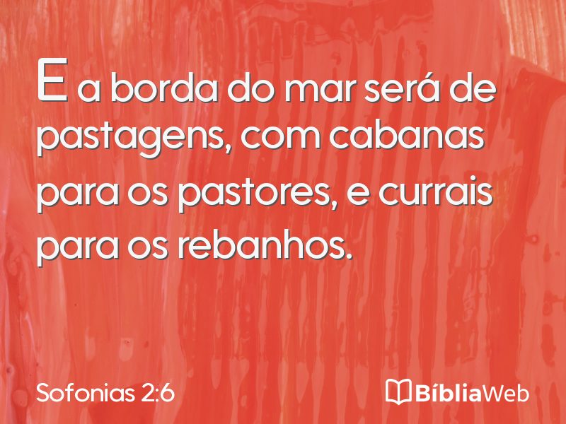 Sofonias 2:6 em imagem para compartilhar