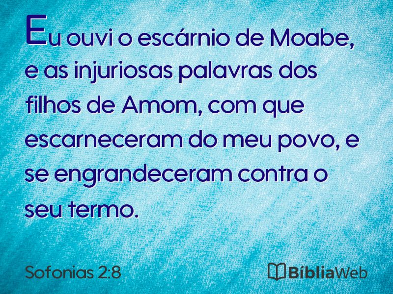 Sofonias 2:8 em imagem para compartilhar