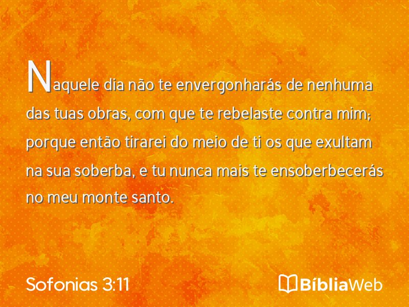 Sofonias 3:11 em imagem para compartilhar