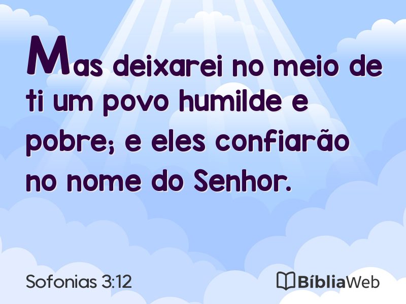 Sofonias 3:12 em imagem para compartilhar