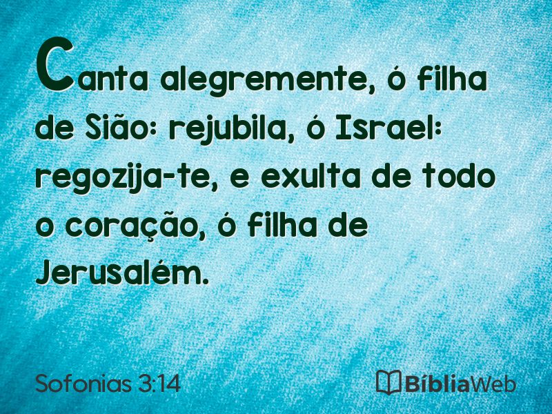 Sofonias 3:14 em imagem para compartilhar