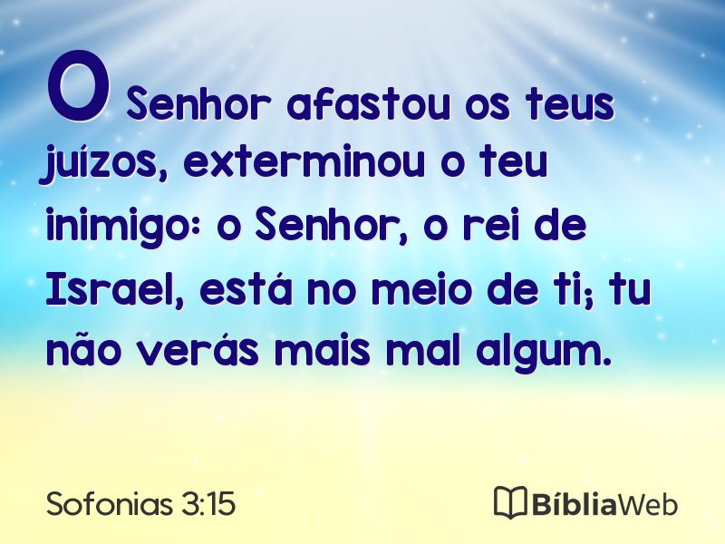 Sofonias 3:15 em imagem para compartilhar